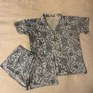 Lucky Brand Blue Floral Modal Pajama Set